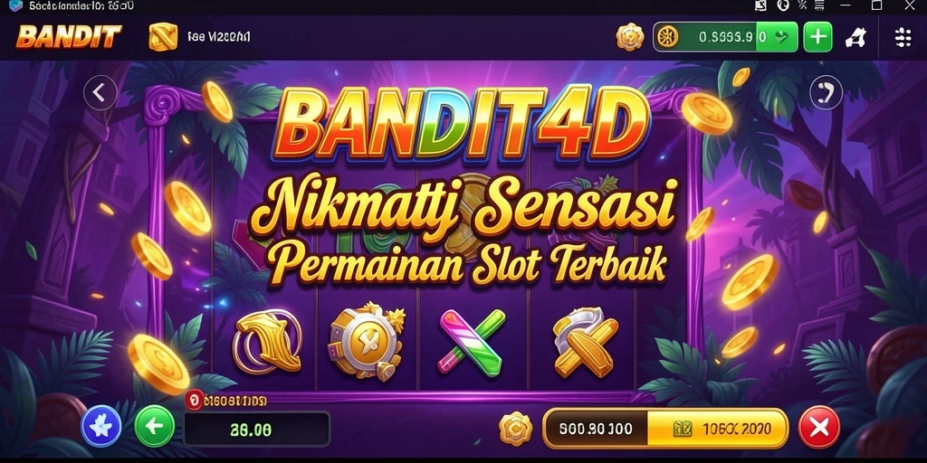 Tampilan menarik dari gameplay Slot BANDIT4D yang menghibur.