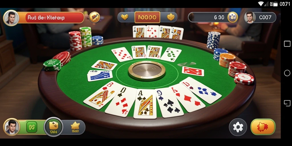 Tampilan gameplay seru dalam C0077 yang menggambarkan permainan Gaple.