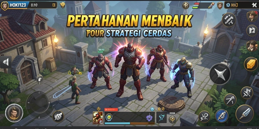 Tangkapan layar HOKI123 menampilkan aksi gameplay Tower Defense yang menegangkan.