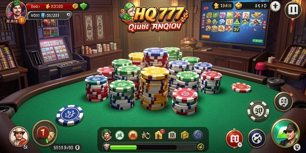 Tampilan gameplay QiuQiu yang seru dan kompetitif di HQ777.
