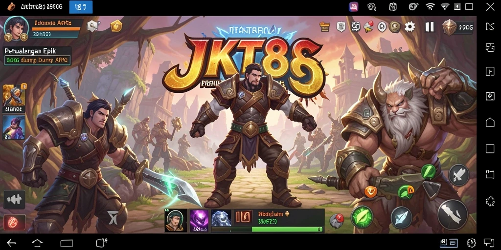 Tampilan gameplay JKT88 yang mendebarkan dalam pertempuran ARPG.