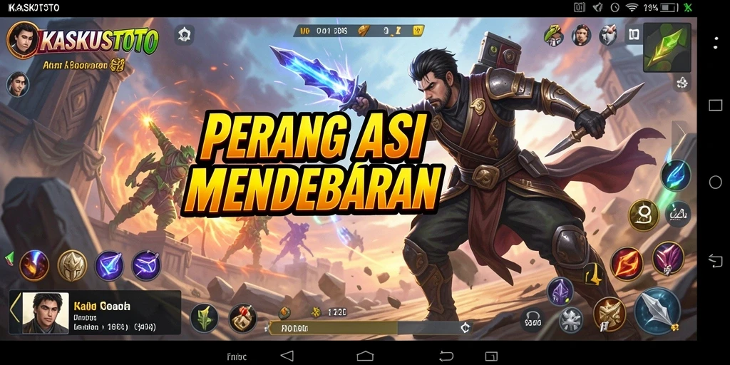 Tangkapan layar KASKUSTOTO menampilkan aksi pertempuran yang intens dan mendebarkan.