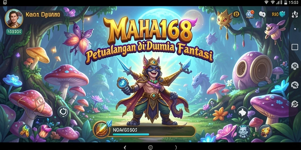 Tangkapan layar penuh aksi dari gameplay petualangan MAHA168.