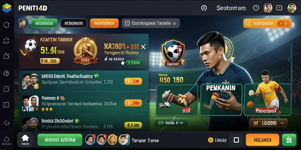 Screenshot utama PENITI4D menampilkan tampilan antarmuka Sportsbook yang menarik.
