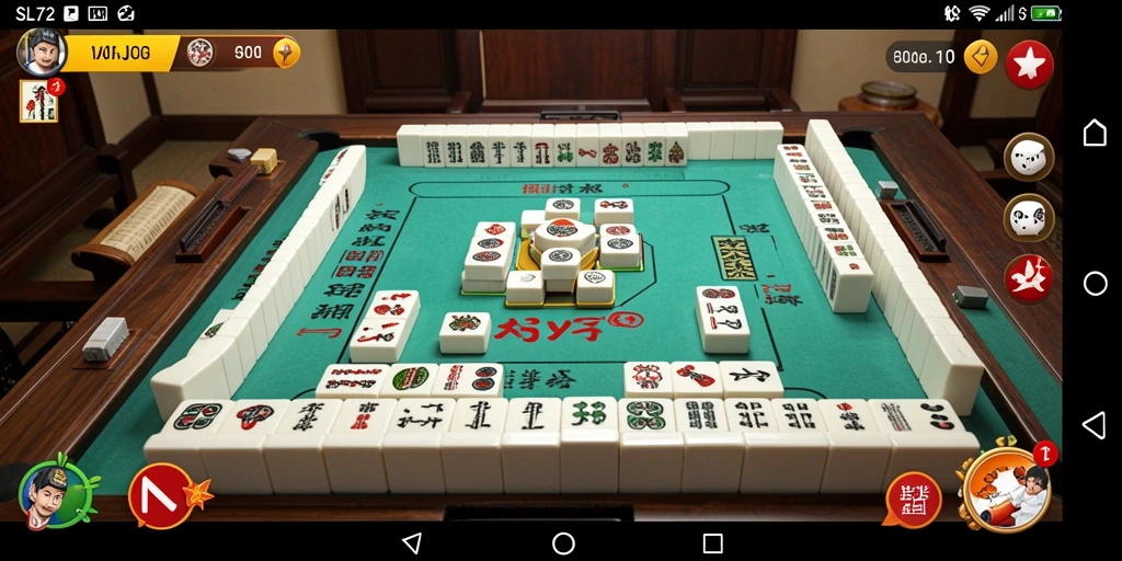 Tampilan gameplay SL72 dengan desain ubin Mahjong yang menarik.