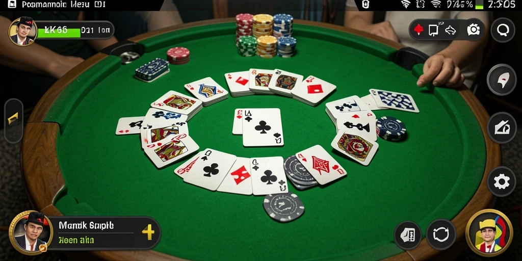 Tangkapan layar gameplay ZK6 dengan duel seru di Gaple.